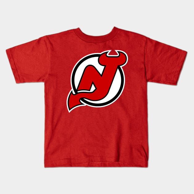 New Jersey Devils Kids T-Shirt by Lesleyred